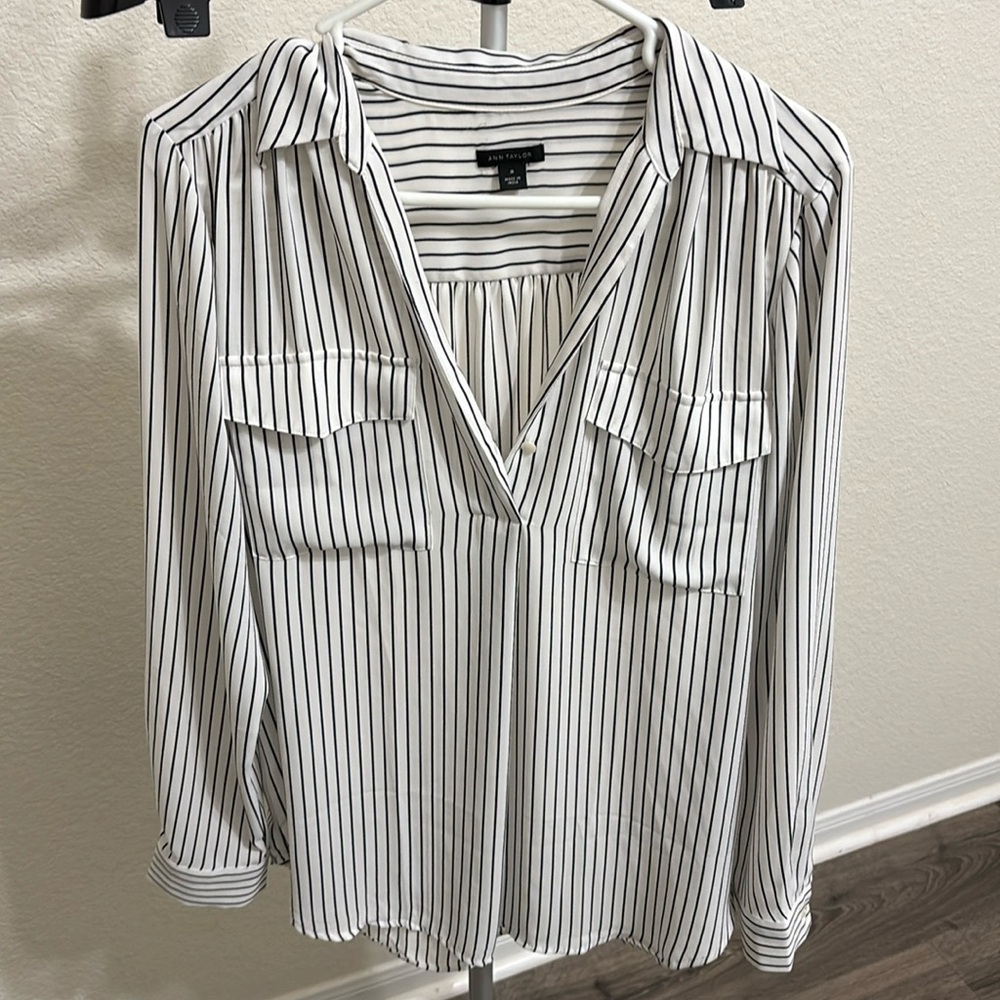 Long sleeve striped blouse